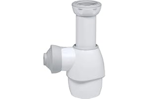 Wirquin 30723669 Siphon universel pour lavabo ou évier Ø32-40, blanc