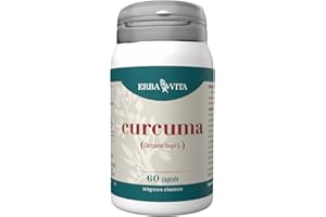 ERBA VITA Integratore Alimentare di Curcuma - 60 Capsule - Utile alla funzionalità articolare