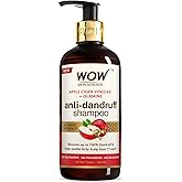 WOW Skin Science Apple Cider Vinegar Shampoo with DHT Blockers | Gentle & Natural Detox Formula that Helps Remove Buildup | F