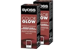 ‎SYOSS Syoss Color Glow Pflegende Haartönung Pompeian Red Pantone 18-1658 (2 x 100 ml), semi-permanente Coloration für strahlende Farbintensität bis zu 8 Haarwäschen, ohne das Haar zu schädigen