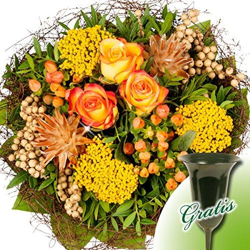 Sympathy Bouquet Peace with grave vase
