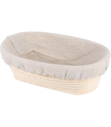 Oruola 4-Piece Bread Proofing Basket Liners - Natural Cotton Linen Covers For Round & Oval Bannetons (10 Inch) - View #3