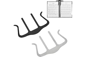 DEARBAG 2 Stück Metall Musikbuch Clips Notenbuch Klammer Notenbuch Seitenhalter Buchklammer Lesezeichen Universal Werkzeug für Notenblätter Noten Bücher Klavierbücher Musikbuch Seite Clips