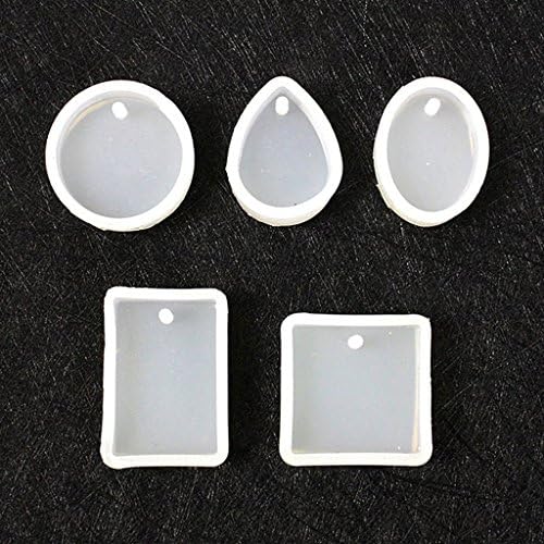 Fengge Moulding Craft Jewellery Making 5pcs Silicone Moulds with Hanging Hole