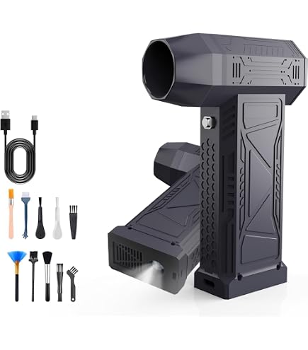 Soffiatore Turbo Ricaricabile F31, 130.000 RPM, 120W, Batteria 2500mAh, 3 Velocità, Per Tastiere, Fotocamere, Peli Di Animali E Gocce
