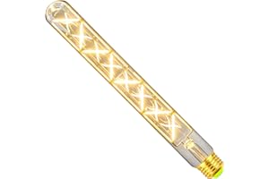 TIANFAN Edison Classic Long Test Tube T28 300mm Zigzag Design Filamento Led recto 6W Bombilla de luz decorativa especial regulable (Clear)