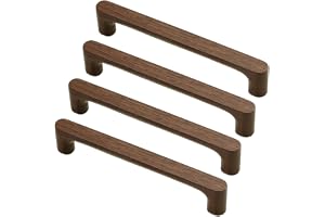 ZESLIV Valnötsträhandtag, 4 stycken, hålavstånd 160 mm, för köksskåp, låda och byrå