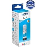 EPSON EcoTank 103 65ml Orijinal Cyan (Mavi) M&uuml;rekkep Kartuş C13T00S24A