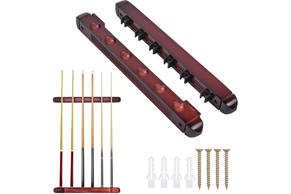 kissral Supports de Queues de Billard Support Mural Porte-Bâton de Piscine Accessoires pour Snooker Billards Porte-Queues pour L'école, Maisons et Clubs