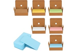 ‎ENCURYNA Blanko Karteikarten, 600 Stück in 6 Farben - Kraftpapier Karten für DIY, Visitenkarten, Graffiti und Nachrichten