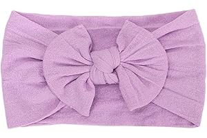 DAY8 BANDEAU FILLE 1pc Bandeau Cheveux Bébé Fille Baptême Bowknot DAY8 Bandeau Bébé Fille Naissance Cérémonie Photographie Enfant Headband élastique Fête Cadeau Naissance Bébé Anniversaire (0.5-3 ans, Violet)