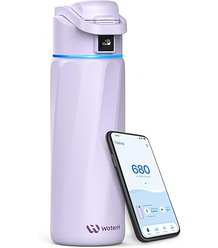 HANDYSPRING - Slimme waterfles met herinnering om water, licht en geluid te drinken, waterinname tracker, oplaadbaar, Tritan plastic met rietje, geschenken voor vrouwen, mannen, moeder, vader, haar