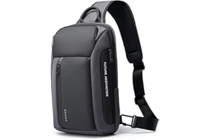 BANGE Sling Bag, Waterproof Men's Chest Bag Shoulder bags Crossbody Sling Backpack for Men Sling Backpacks (7566grey)