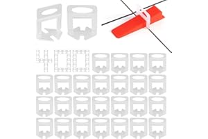 SUITEDGET 400pcs Tile Spacers Tile Leveling System 2mm DIY Tiling Leveling System for for Ceramic Stone Wall and Floor Installation