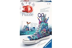 Ravensburger 3D Puzzle 11279 - Sneaker Charming Mermaids - Praktisk pennhållare - Skrivbordsarrangör för vuxna och barn från