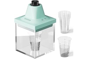 Profey Rimozione Bolle in Resina, Degasatore per Resina Epossidica per Rimuove Il 99% Bolle in 9 Minuti, 95kpa Degasatore per Resina Epossidica con 5 Misurini, per la Creazione Artigianale-Verde