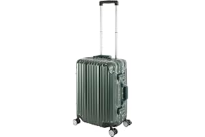 Travelhouse London Koffer Grün S-55cm Bordkoffer · Alu-Rahmen · Polykarbonat Hartschale · Reisegepäck Reise Trolley Handgepäckkoffer Kabinenkoffer · 2X TSA Zahlenschloss · Handgepäck 47L