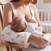 DEUX LAPINS% 100 Pamuk Pratik Silindir Emzirme Kol Destek Yastığı - B&eacute;b&eacute; Lapin Rose SLDYAS-BLR-000STD