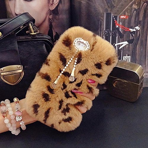 lu2000  Lujo pelo de conejo carcasa para tel  fono celular mejor Carcasas para Samsung Galaxy S7  Edge g9350  sm-g9300  carcasa Piel Brillantes Bling d       cor peluche suave fundas Carcasas capa funda  compatible con Samsung Galaxy S7 Edge