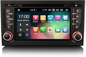 GONFEN 8-Núcleo Android 11 Radio de Coche [4GB RAM + 64GB ROM] DAB+ Navegación GPS para Audi A4 S4 RS4 8E 8F B9 B7 RNS-E SEAT EXEO [CarPlay&Android Auto] WiFi 4G OBD USB TPMS DVB-T2 Bluetooth A2DP DSP