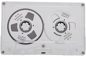 PLYISTY Blank Cassette Tape, 50 Minutes Sound Recording, Double-Sided Empty Tape, Reel to Reel Blank Audio Cassette Tape for Music Recording (Silver)