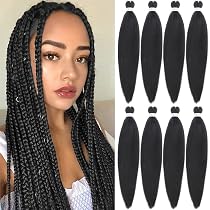 Haarverlängerungen – Künstliche Locs, Weich, Vorgelockt, 91 Cm, 8 Stück, Farbe 1B/30