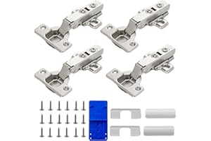 DREAM HORSEX Standard Hinges Kitchen Cabinet Cupboard Door Hinge Embedded Hinge for Kitchen cabinets Integrated 4 Pieces…