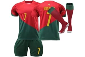 Générique Maillot de Foot Enfant de L'équipe 2024/2025 Home Away Soccer Jeyser Ensemble Garçon Vêtements de Football Tee Shirt Short avec Chaussette Cadeau