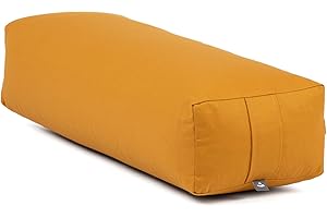 ‎BODHI Bodhi Yoga Salamba Bolster Eco | Waschbarer Bezug aus 100% Bio-Baumwolle | Yogarolle eckig mit Bio Dinkelfüllung | Yogakissen groß für Restoratives Yoga | Maße: 63,5 x 26,5 x 20,5 cm