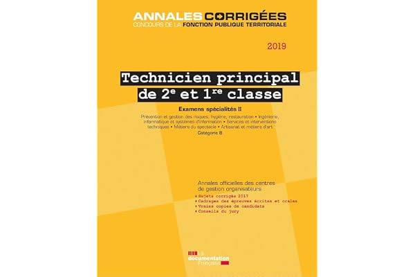 Technicien principal de 2e et 1re classe 2019 - Examens spécialités II