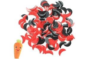 Ppmter Lot de 100 bouches de sécurité en Plastique, lèvres en Forme de Croissant de Lune pour la Fabrication d'accessoires pour poupées, Jouets, Bricolage