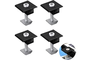NEOVSUNY Morsetti Centrali Anbte 4 Pezzi 35mm a Forma di T in Lega di Alluminio Pannello Solare Staffe di Montaggio Kit incl. Viti 4pcs M8 * 48mm, per Pannelli Fotovoltaici con Telaio da 35mm