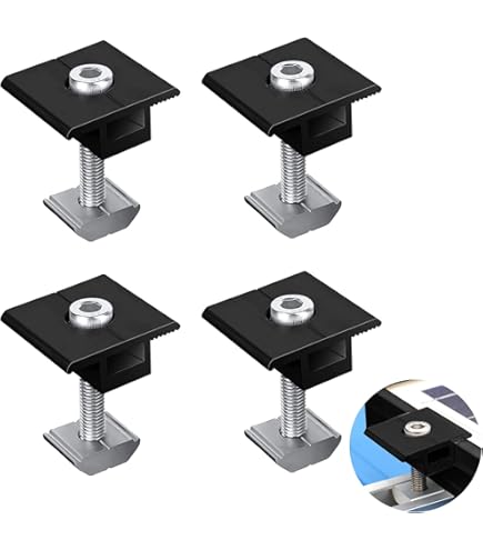 ZVD Lot De 8 Supports De Panneau Solaire De 30 Mm Fixation Panneau Solaire Kit Panneau Solaire Avec Batterie Reglables Convient Pour Camping Car Toiture Noir 88318669