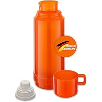 ROTPUNKT Bouteille Isotherme De 0,25 L Avec Gobelet Intégré - Bouteille Isotherme De Qualité Supérieure Fabriquée En Allemagne - Chaud Jusqu'à 24 H Et Froid 36 H (Jesper 60, Orange Brillant