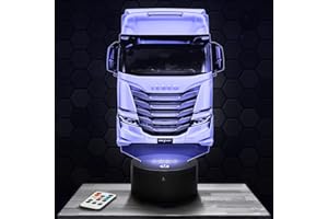 Lampephoto.fr - Lámpara 3D Camión Truck lv. Luz Nocturna Táctil Led Ilusión 3D, Idea de Regalo para Niños y Niñas, Navidad, Lámpara de Mesilla de Noche para Niños o Adultos, Merchandising, Regalo TOP