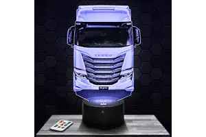 Lampephoto.fr - Lámpara 3D Camión Truck lv. Luz Nocturna Táctil Led Ilusión 3D, Idea de Regalo para Niños y Niñas, Navidad, Lámpara de Mesilla de Noche para Niños o Adultos, Merchandising, Regalo TOP