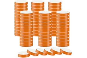 ‎WIDISUN Festival Bänder, 600 Stück Orange Eintrittsbänder, Wasserfeste Party Einlassbänder, 6 Farbe Securebänder für Discos, Karneval, Messen, Kirchen, Seminare, Gesundheitschecks, Sportveranstaltungen