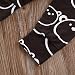 Baby Boys Girls Cotton Jumpsuit Babysuit Romper+Bear Printed Pants+Hat Summer Outfit Set (0-3M, white)