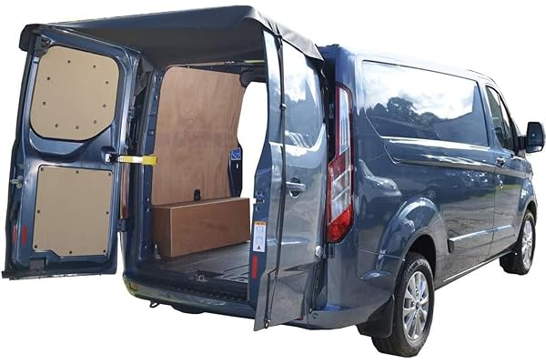 ALNIYATX Housse d'auvent de porte de grange arrière en tissu Oxford 600D résistant - Protection imperméable pour Transporter T5/T5.1, avec clip en métal et sac de rangement