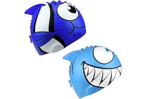 SIVENKE - Set di 2 tappi da nuoto per bambini, in silicone, impermeabili, per bambini dai 2 agli 8 anni