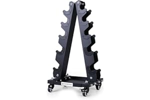 LIONSCOOL Premium Solid Steel Dumbbell Rack Stand Only, A-Frame Portable Weight Storage Organizer with Optional Tray and Wheels, Perfect for Home Gym Fitness Equipment Storage