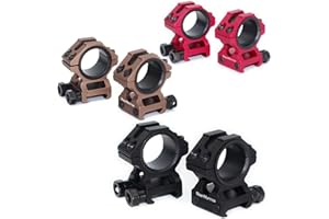 Anillas para Mira Telescópica WestHunter Optics, Soporte de Precisión para Instalar Miras de 30mm & 25.4mm en Rieles Picatinny(Exclusivamente para Actividades Deportivas) | Altura Central de 36mm/29mm