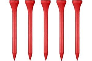 Zivisk Camisetas de golf de madera de 3-1/4 pulgadas, 2-3/4 pulgadas, 1-1/2 pulgadas disponibles, 100 unidades de bambú (color natural, blanco, negro, azul, rojo, rosa)