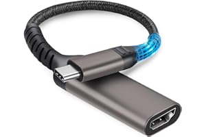 VANCLE Adaptador USB C a HDMI 4K , Convertidor USB C a HDMI Salida de Vídeo y Audio para Samsung Galaxy/ Xiaomi Modelo de Teléfono, iPhone 16 15 Series, MacBook Pro/Air, iPad Mac XPS Surface (Gris Plateado)