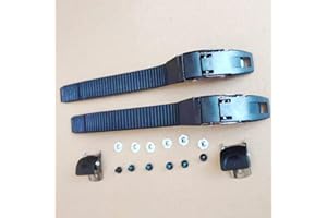 EAWFGTUW Replacement Inline Skate Strap Buckle Set Includes Mounting Clips, Screws, and Nuts (A)