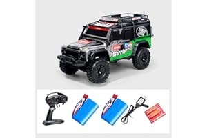 MODELTRONIC. Coche Crawler Land Rover Defender D90 SUV Escala 1/10 2.4G tracción 4x4 RTR Color Amarillo con BATERÍA Extra (Rally Defender D90 Gris)