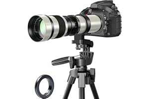 BENOISON Objectif EF pour Canon – Téléobjectif 420–800mm f/8.3 Manuel Lentilles pour Canon EOS Rebel SL3 SL2 T8i T7 T7i T6 850D 750D 250D 200D 90D 80D 77D 4000D 3000D 2000D 1500D 6DII/5DIV/IDXIII SLR Caméras