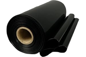 JIAOLUN123 Doublure D'étang Noir Bâches pour Bassin Épaisseur 0.2mm Membrane de Jardin pour Piscine Peaux D'étang Étang Liner pour Les Les fontaines de Jardin,Les Cascades et Les Jardins aquati (4×6m)