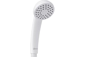 Cornat handdusch "Amarela" – vit – 67 mm huvuddiameter | 1 stråltyp – anti-kalk och vattenbesparande användning – Eco-duschhu