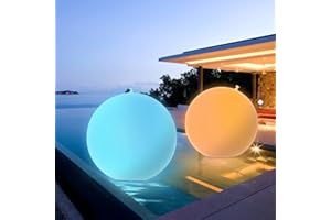 AVCXEC Schwimmende Poolbeleuchtung Pool Licht, 2 Stück 40 cm Poolleuchten Schwimmende Beleuchtung, IP67 Wasserdichtes LED Poollicht 16 Farbwechse Pool Beleuchtung für Pool, Schwimmbad, Teich, Außen…